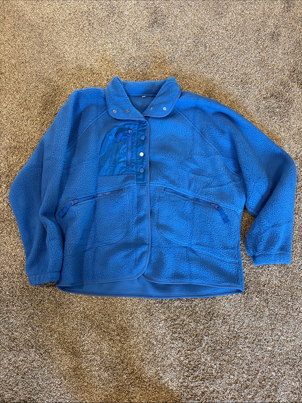 Women’s Blue Fleece Jacket - Cozy Outdoor Layer